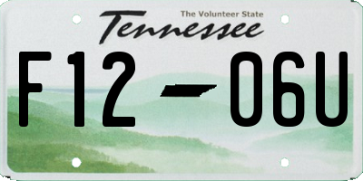 TN license plate F1206U
