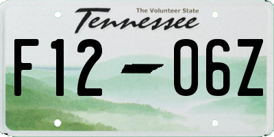 TN license plate F1206Z