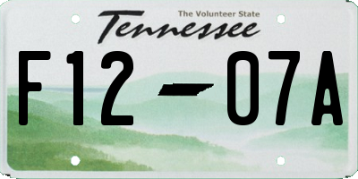 TN license plate F1207A