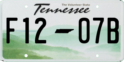 TN license plate F1207B