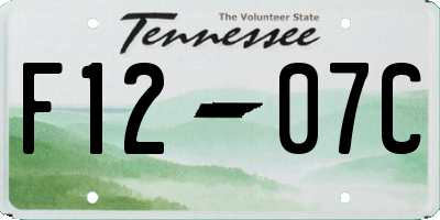 TN license plate F1207C