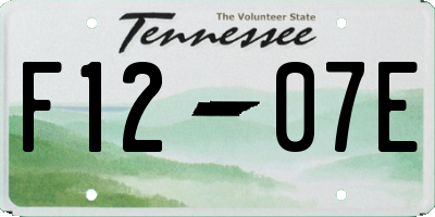 TN license plate F1207E