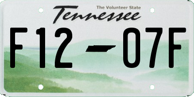 TN license plate F1207F