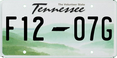 TN license plate F1207G