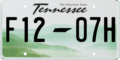 TN license plate F1207H