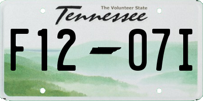 TN license plate F1207I