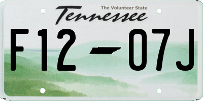 TN license plate F1207J