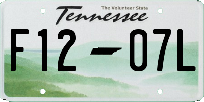 TN license plate F1207L