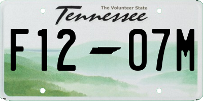 TN license plate F1207M