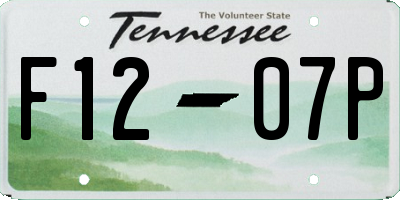 TN license plate F1207P