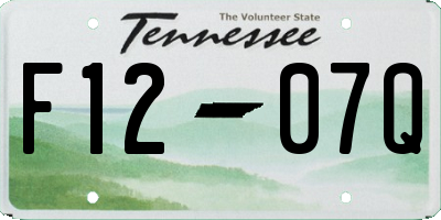 TN license plate F1207Q