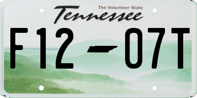 TN license plate F1207T