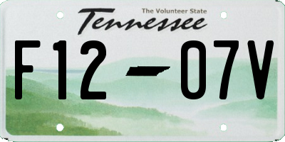 TN license plate F1207V