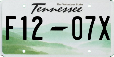 TN license plate F1207X