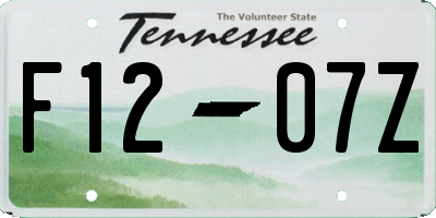 TN license plate F1207Z