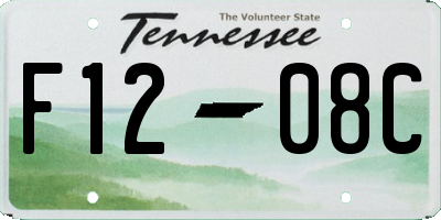 TN license plate F1208C