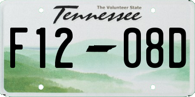 TN license plate F1208D