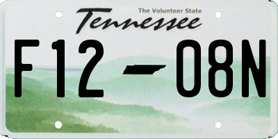 TN license plate F1208N