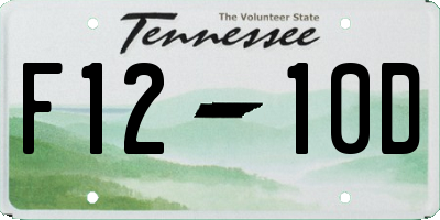 TN license plate F1210D