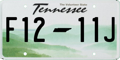 TN license plate F1211J