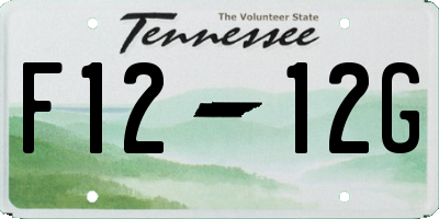 TN license plate F1212G
