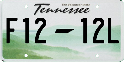 TN license plate F1212L
