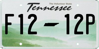 TN license plate F1212P