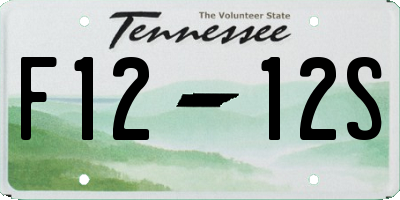 TN license plate F1212S