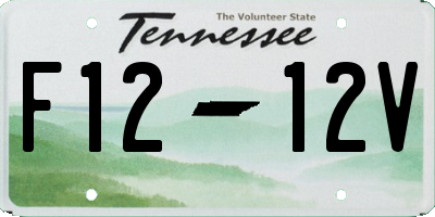 TN license plate F1212V
