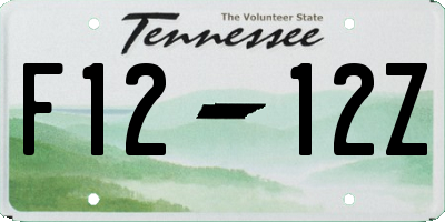 TN license plate F1212Z