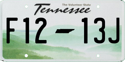 TN license plate F1213J
