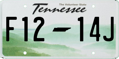 TN license plate F1214J