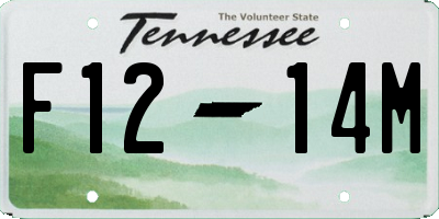 TN license plate F1214M