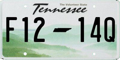 TN license plate F1214Q
