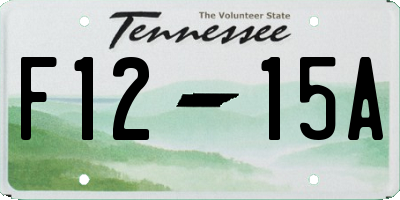 TN license plate F1215A
