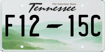 TN license plate F1215C