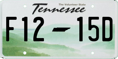 TN license plate F1215D