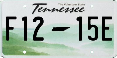 TN license plate F1215E