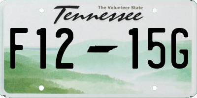 TN license plate F1215G