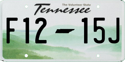 TN license plate F1215J