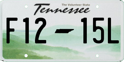 TN license plate F1215L