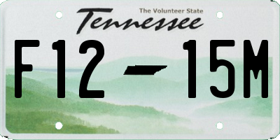TN license plate F1215M
