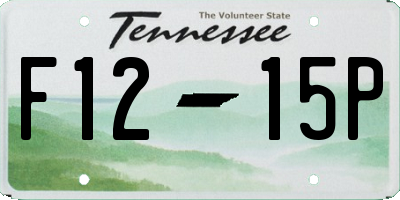 TN license plate F1215P
