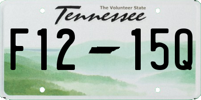 TN license plate F1215Q