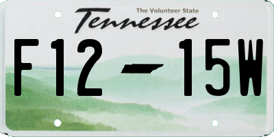 TN license plate F1215W