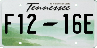 TN license plate F1216E