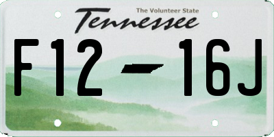 TN license plate F1216J