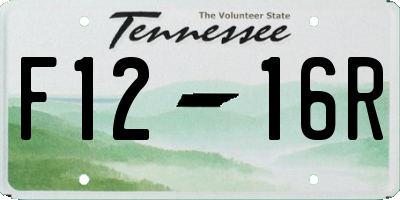 TN license plate F1216R