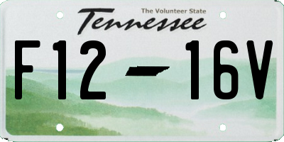 TN license plate F1216V