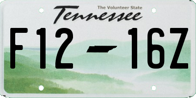 TN license plate F1216Z